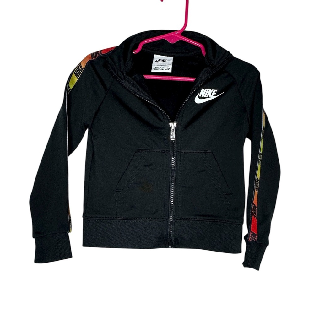 Nike Kids Black Jacket with Multicolor Accents
